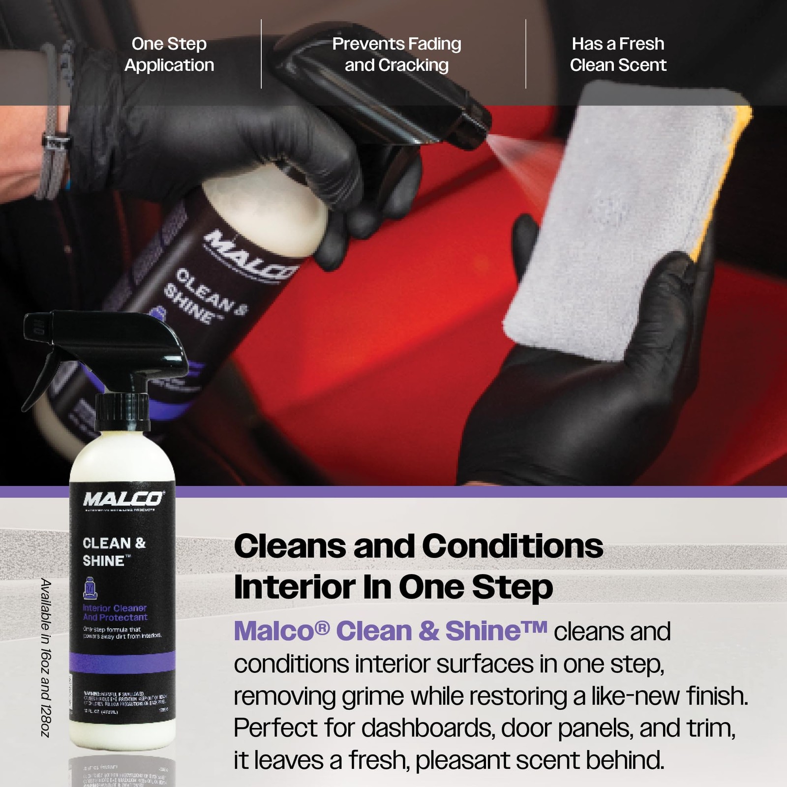 Cleaner Car and Dressing 1 Simple Step Restore Leather Plastic Vinyl Interior