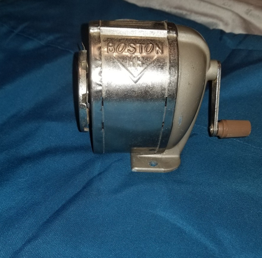 Vintage Boston KS 8 Hole Manual Crank Heavy Duty  Pencil Sharpener