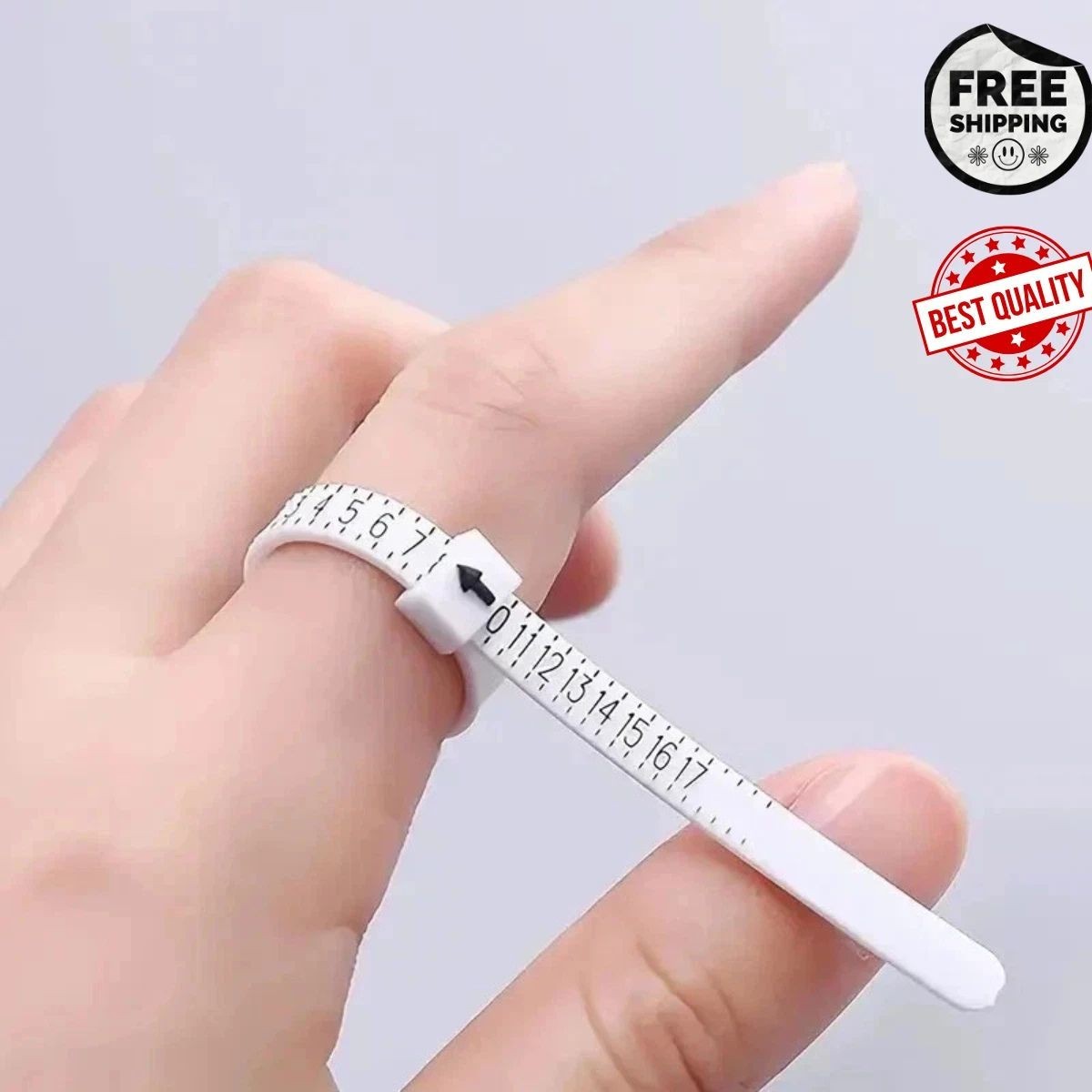 US Ring Size Measuring Tool Gauge Finger Size Belt Wedding Engagement Ring Sizer