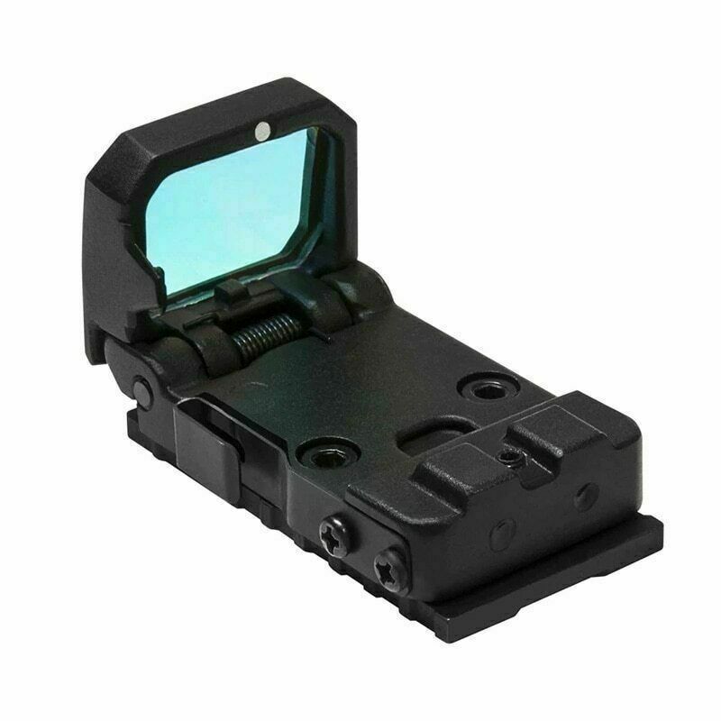 Tactical Mini Folding Flip Up Red Dot Reflex Sight RMR Scope Mount Holographic