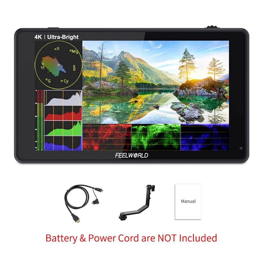 FEELWORLD LUT6 6 inch DSLR Camera Field Monitor 2600nit Bright Touch Screen HDMI