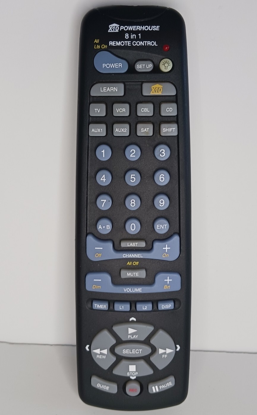 X10 Powerhouse 8 in 1 Learning Remote Control Universal RF Remote UR24A
