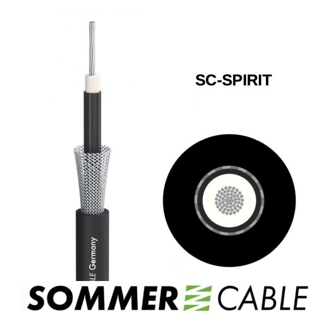Sommer SC-Spirit Instrument Cable, 300-0051, Black – Bulk cable, per foot