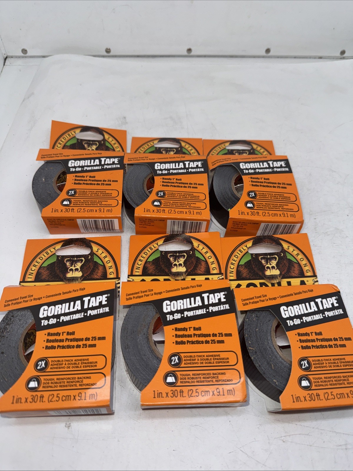 (6) Gorilla Tape  Adhesive Rolls 1 In. X 30 ft. C1