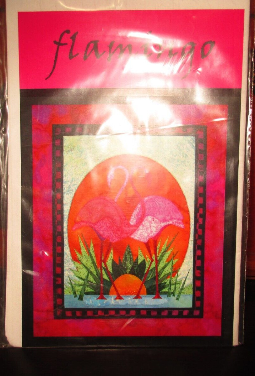 FLAMINGO, Quilt Pattern 114 X 17" Fusible Applique by Sara Cibelli Design c2006
