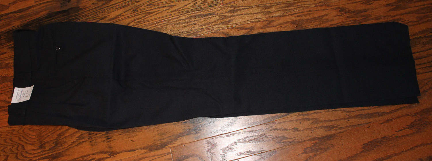 Men's Southeastern Navy Blue Slacks Style 9081 Pleated Code 9 Size 31 Unhemmed