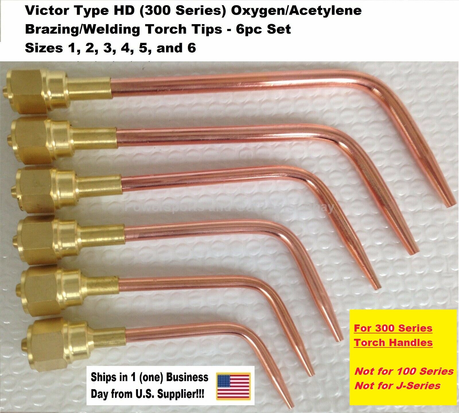 Victor Type HD (300 series) Oxygen/Acetylene Brazing/Welding Torch Tip Set -6pc