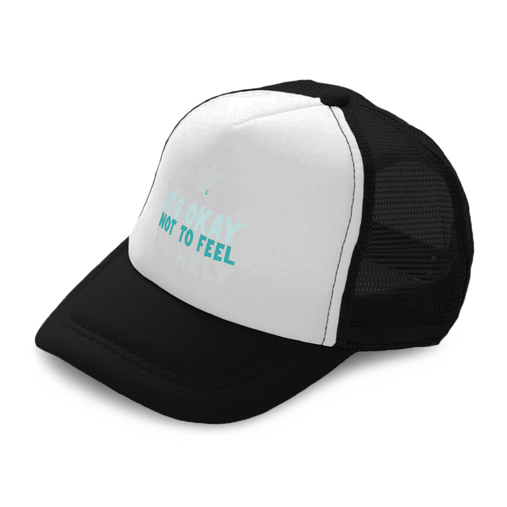 Kids Trucker Hat It Is Okay Not to Feel Twinkly Star Boys Caps & Girls Caps