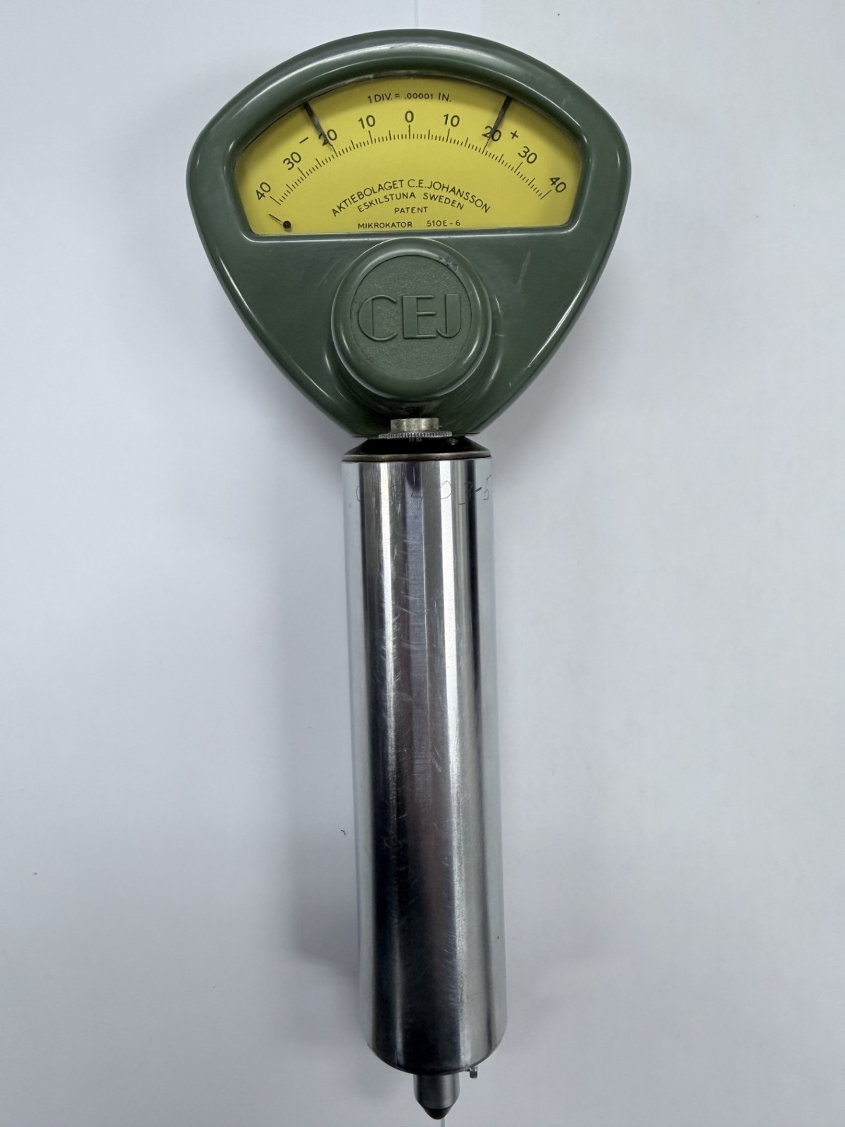 CEJ 510E-6 Mikrokator Comparator .00001" Ultra Precision Indicator + Case