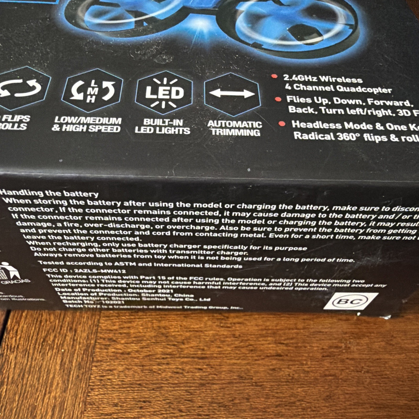 2021 TECH TOYZ MINI QUADCOPTER BLUE- New Sealed