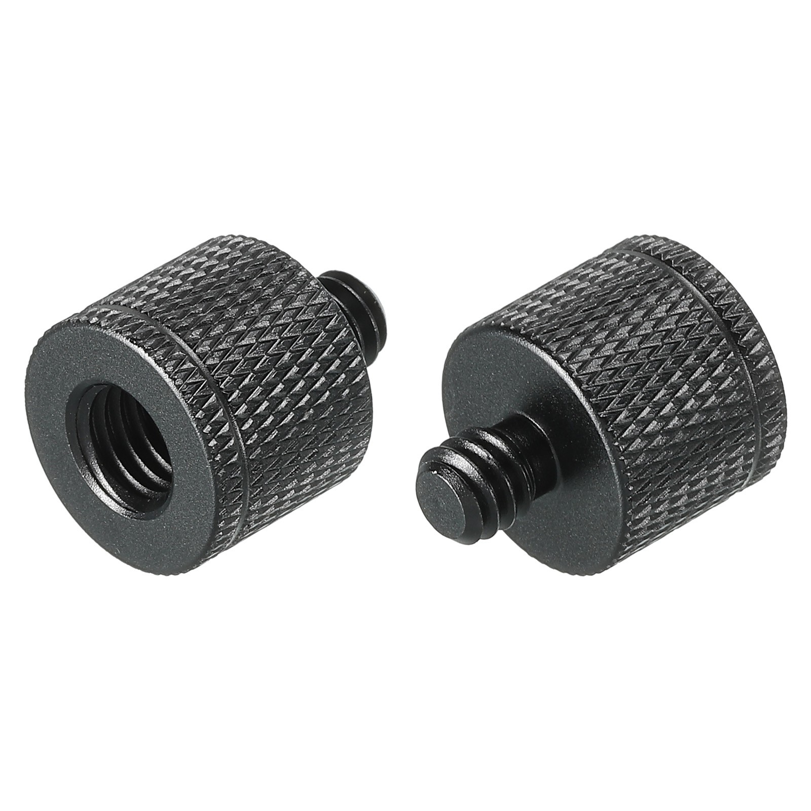 2 Pack Mic Stand Adapter M8 Female to 1/4 Male for Microphone Stand Black