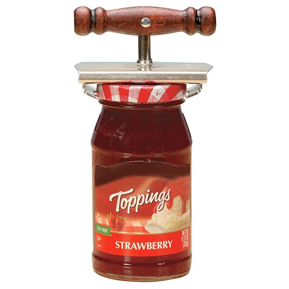 Bandwagon Twister Jar Opener, Steel with Wood Handle for Easy Hand Mobility