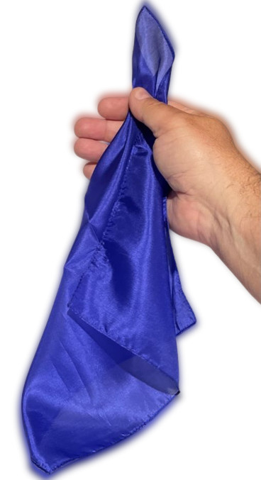 12" Inch BLUE MAGIC SILK Handkerchief Scarf Trick Hanky Magician Prop Thumb 100%