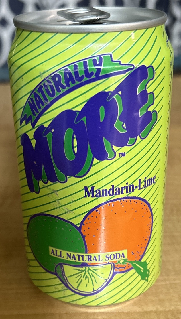 Vintage Naturally MORE Mandarin-Lime 12oz. Empty Aluminum Pull Tab Soda Can