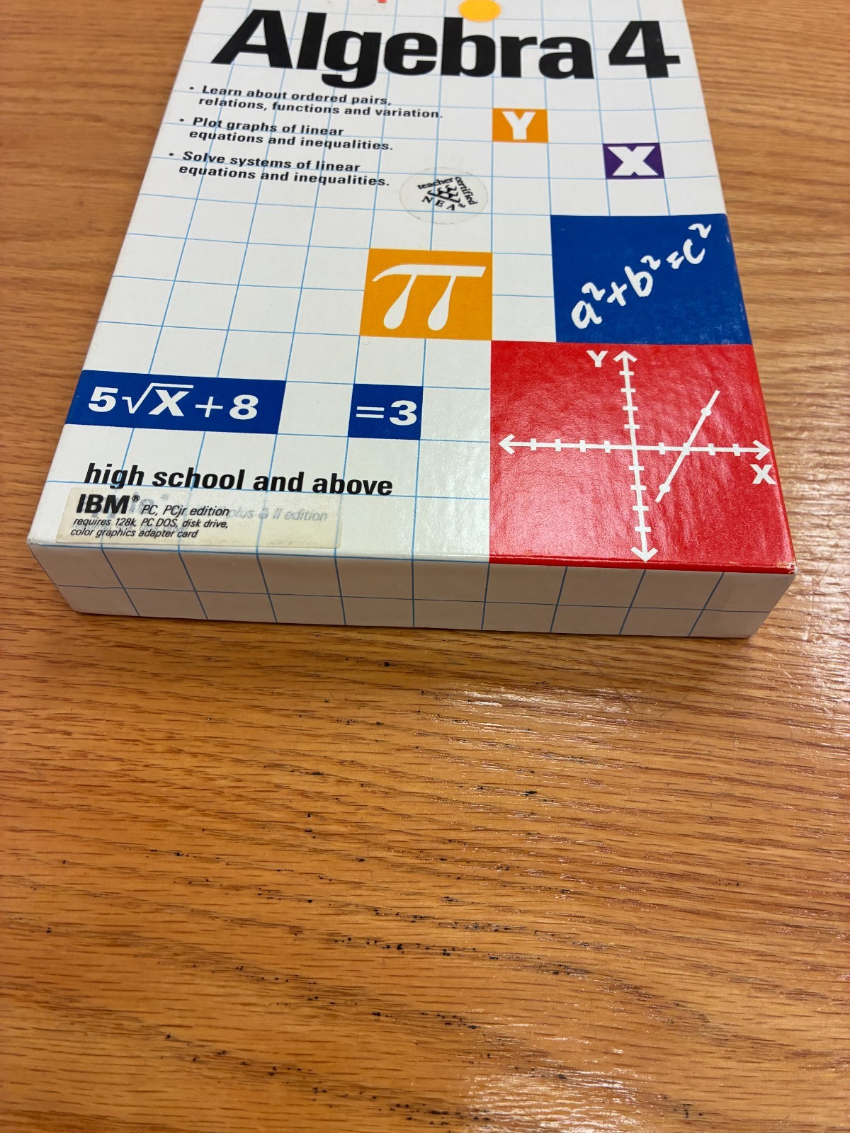 Vintage 1985 Algebra 4 by EduWare software (Britannica) for DOS, Untested [READ]