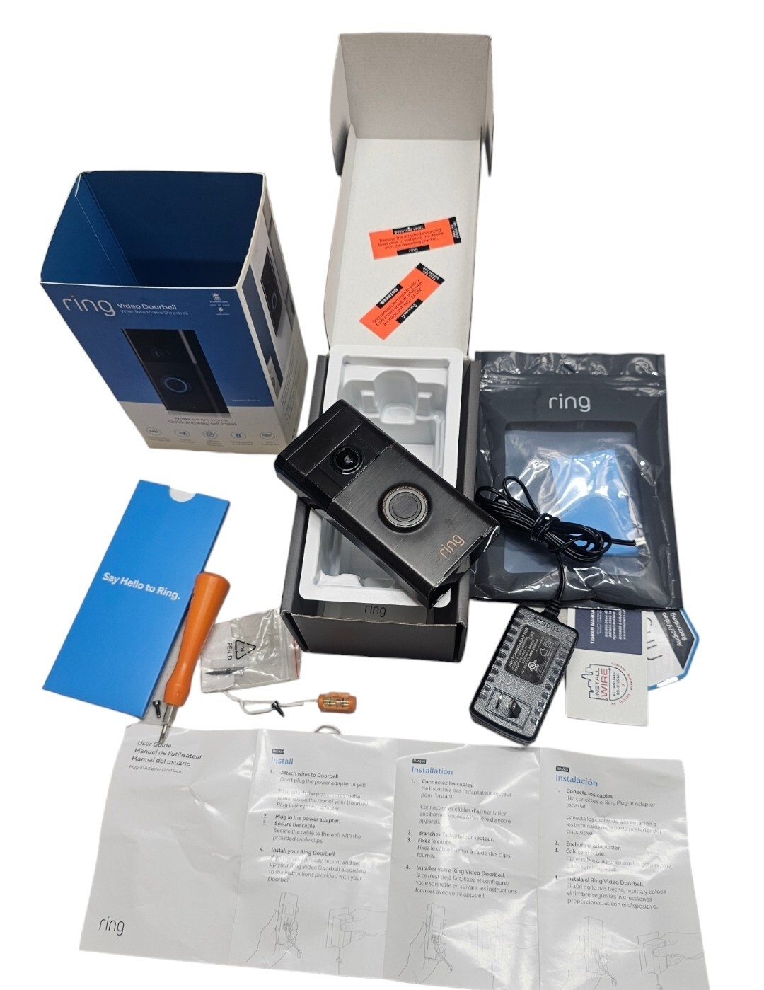 Ring Video Doorbell Wire-free Video Doorbell - Used Missing Portion Of Wire