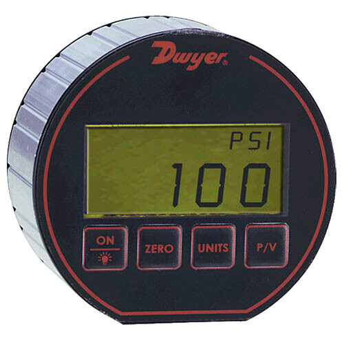 Dwyer DPG-102 Digital Pressure Gauge, 0.25% Accuracy, 15.00 psi