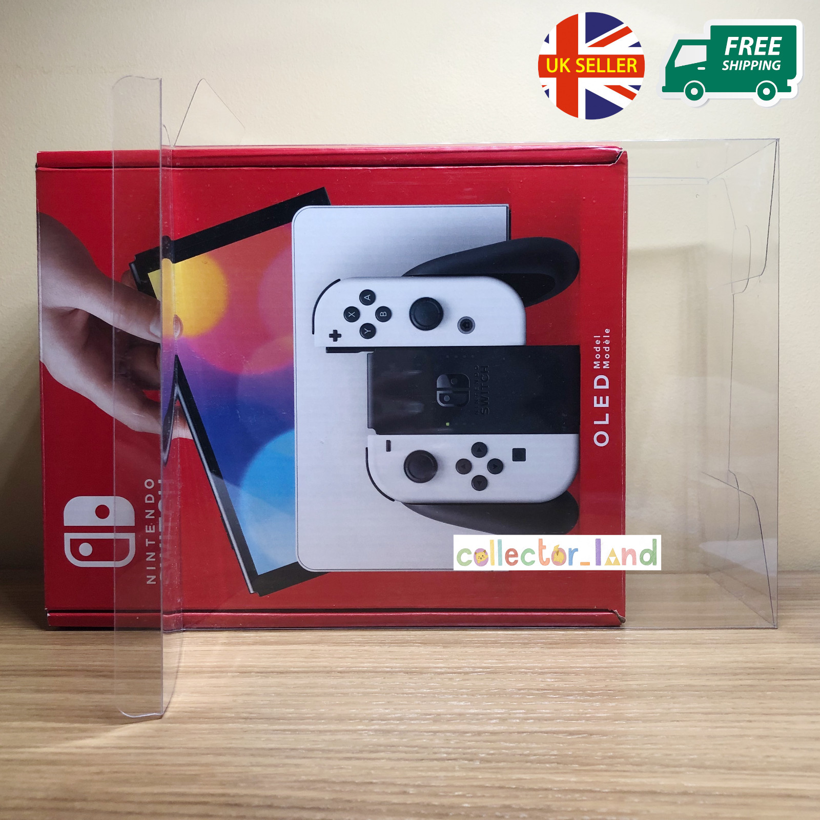BOX PROTECTOR New Nintendo Switch OLED Console STRONG 0.5mm PLASTIC DISPLAY CASE