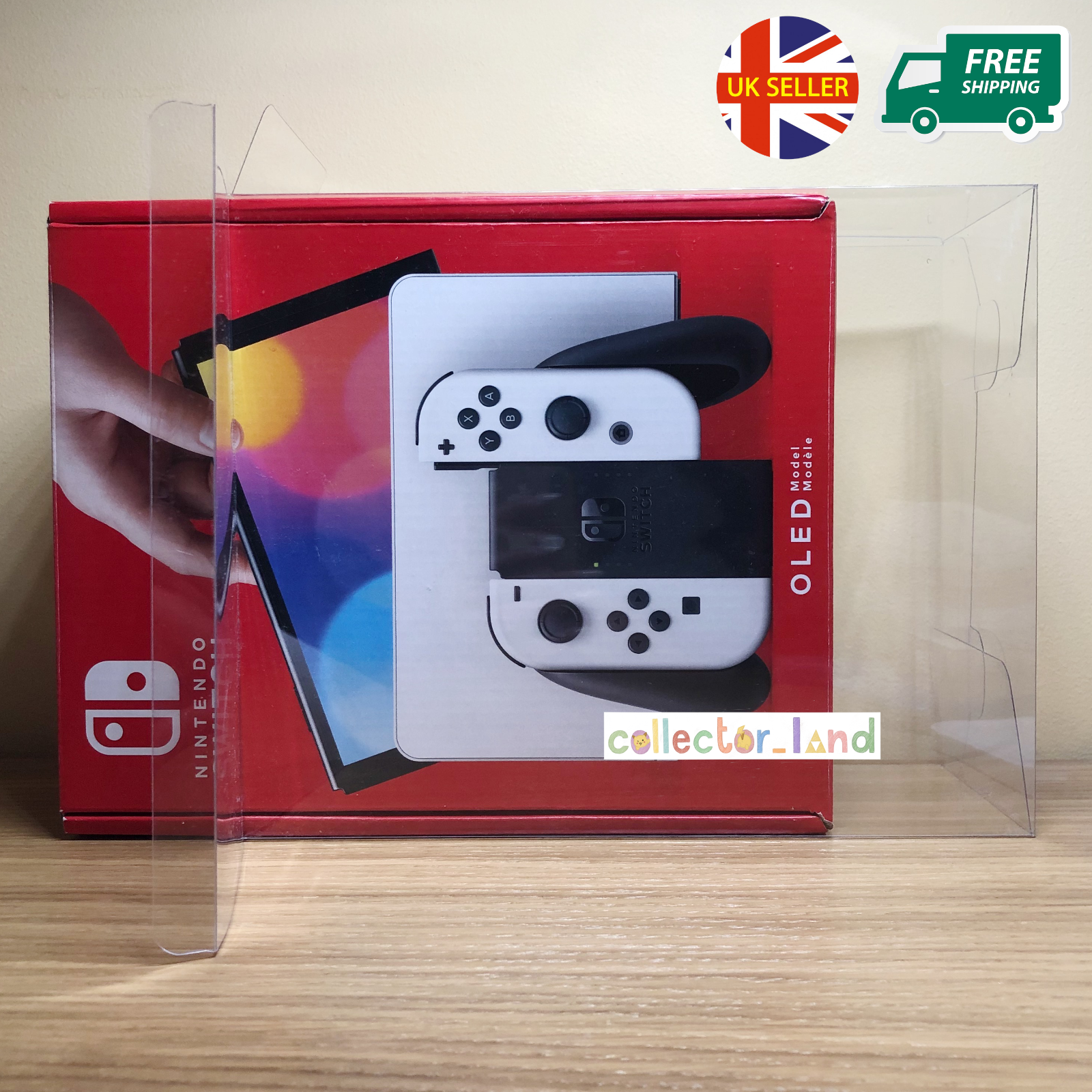 BOX PROTECTOR New Nintendo Switch OLED Console STRONG 0.5mm PLASTIC DISPLAY CASE