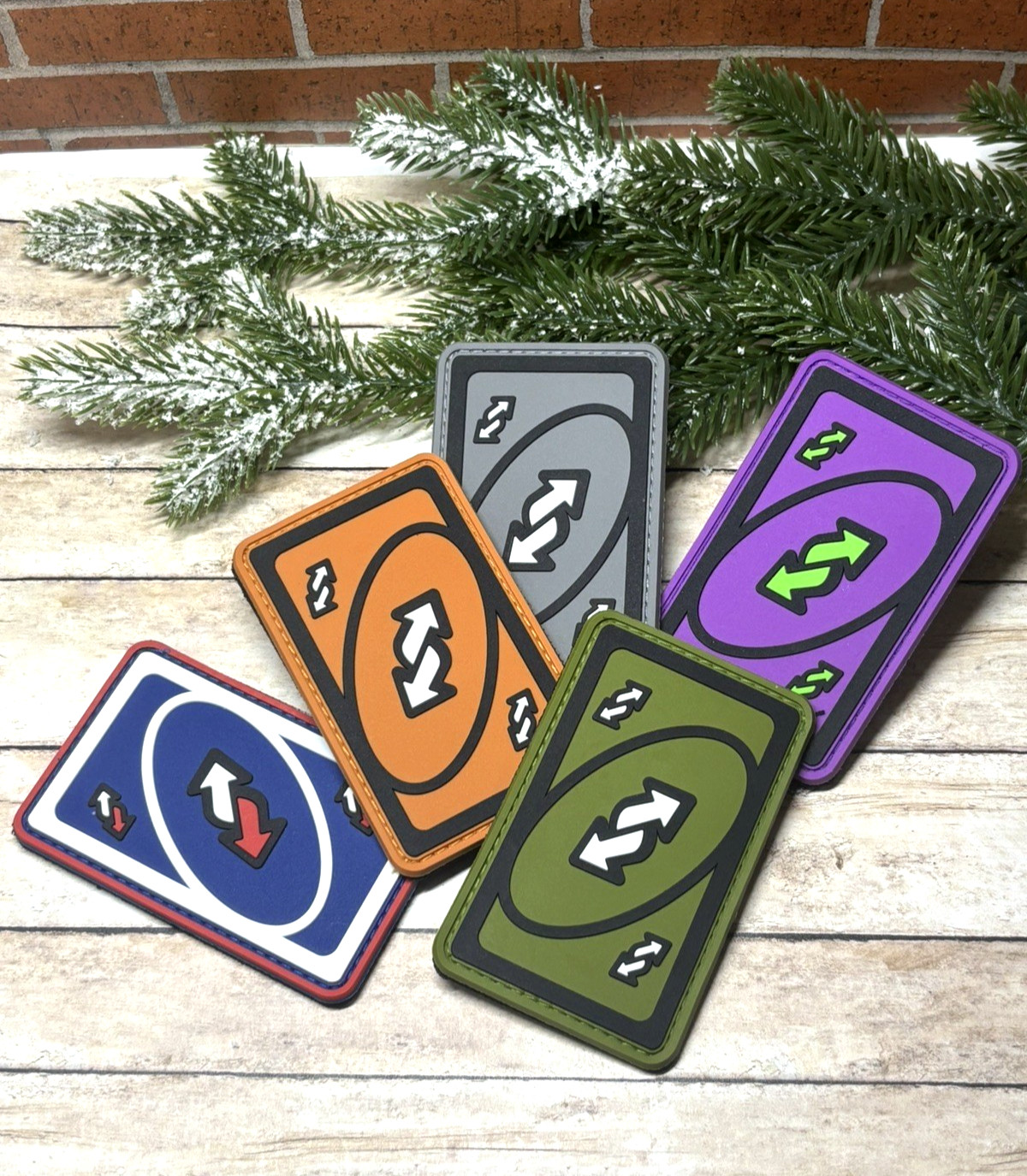 PVC Uno Reverse Card Patch - Tactical Morale Patch - Green Uno Card Patch