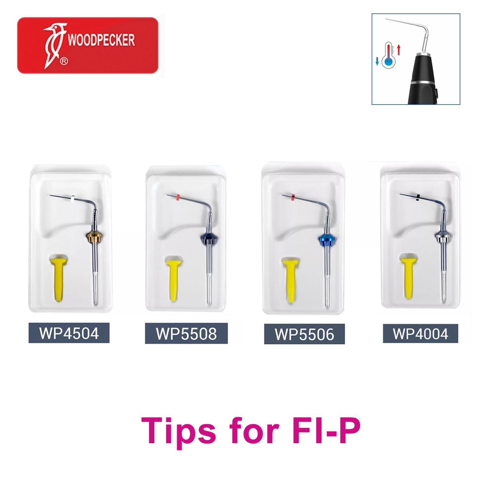 100% Woodpecker Dental Obturation System Gutta-percha Pen Fi-P Tips