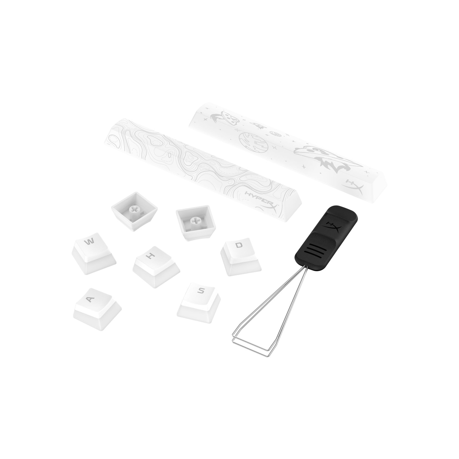 HyperX Pudding Keycaps 2 - Full Key Set - PBT - 112 Keys -White