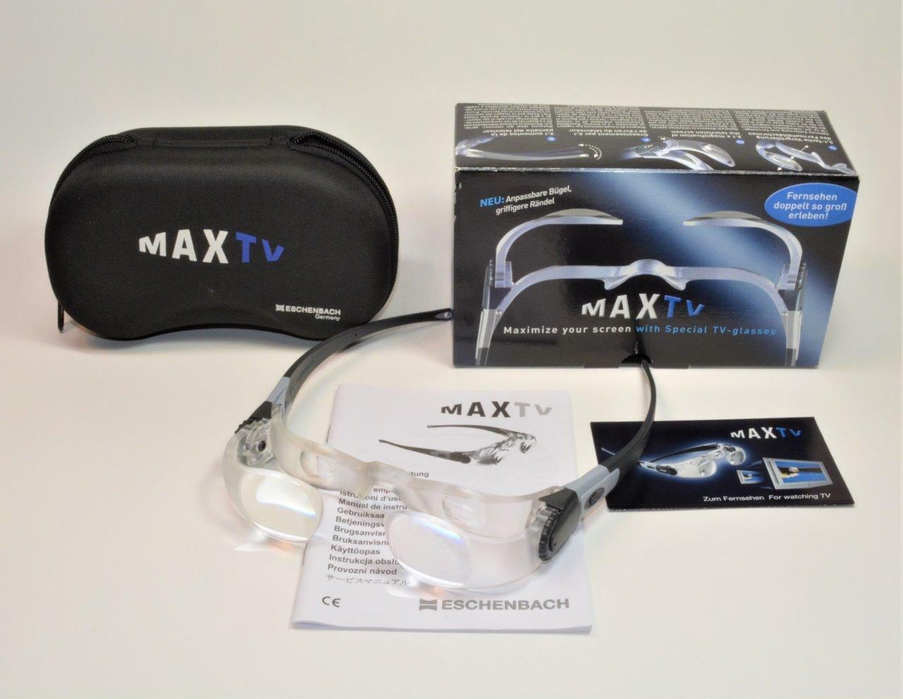 NIB ESCHENBACH MaxTV Binocular 2.1X Glasses 162411 for distance viewing W CASE