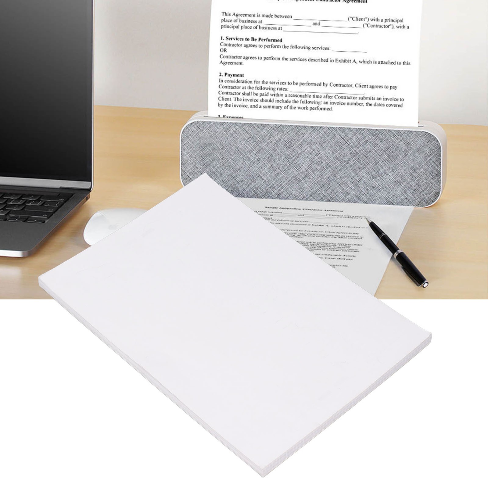 100 Sheets A4 Thermal Printer Paper Folded Waterproof Oil Scratch Resistant For