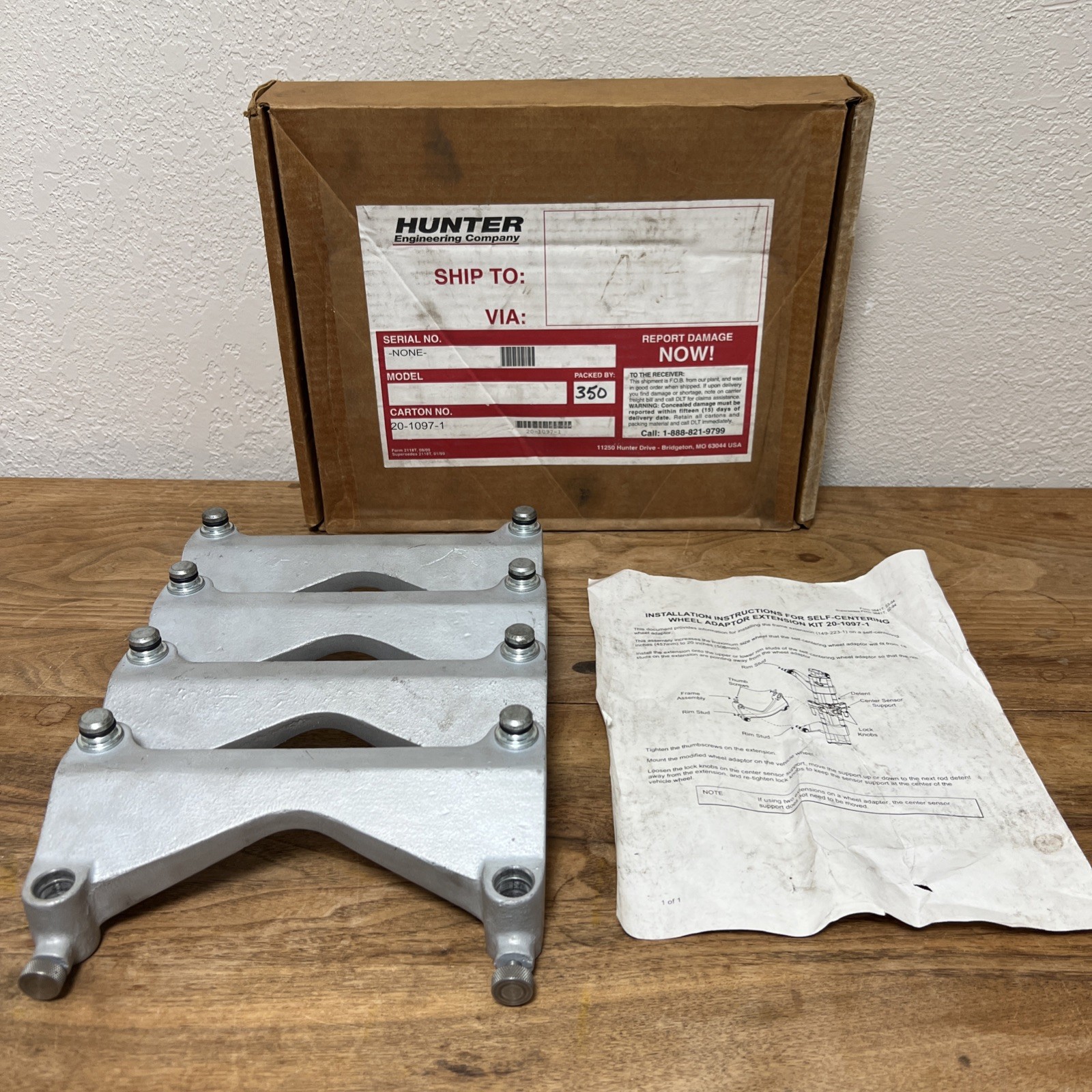 Set of 4 Hunter Engineering Alignment Wheel Rim Clamp Extensions S20-1097-1