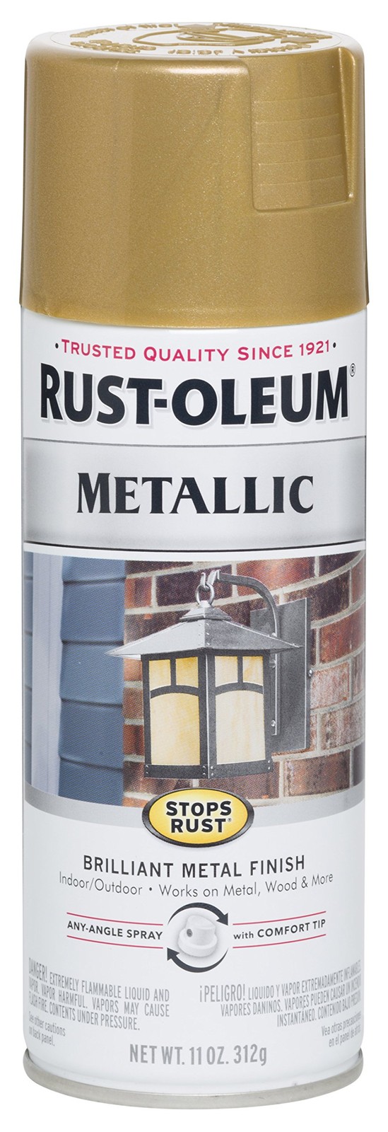 Rust-Oleum 7270830 Stops Rust Metallic Spray 11 Ounce (Pack of 1), Gold Rush