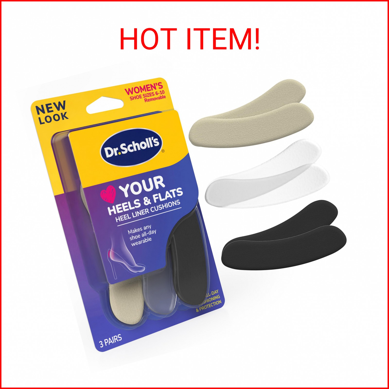 Dr. Scholl's® Love Your Heels & Flats Heel Liner Cushions, Helps Prevent Uncomfo