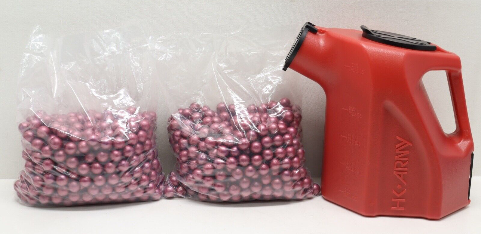 HK Army 1000 Round Paintball Hauler / Pod Filler - Red w/ 1900 Paintballs