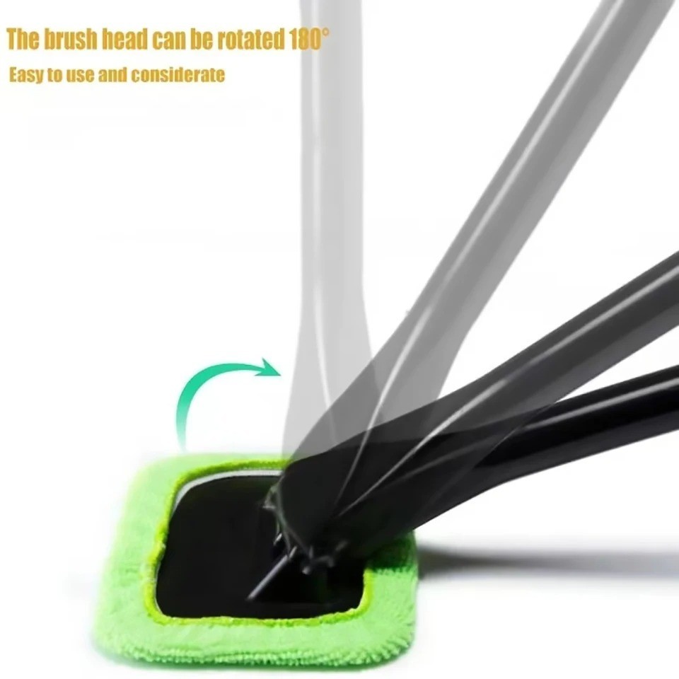 Car Window Cleaner Brush Windshield Cleaning Tool Long Handle Glass Wiper