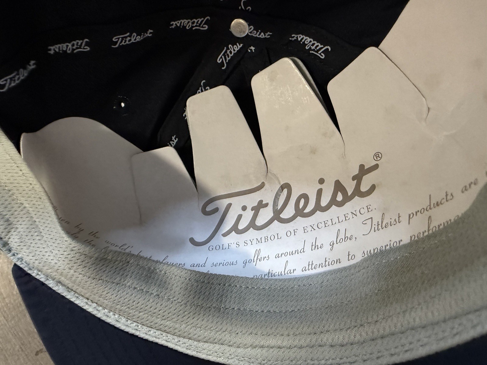 Titleist NXT Tour Adjustable Strap Golf Hat Script NOS Navy Blue NWT