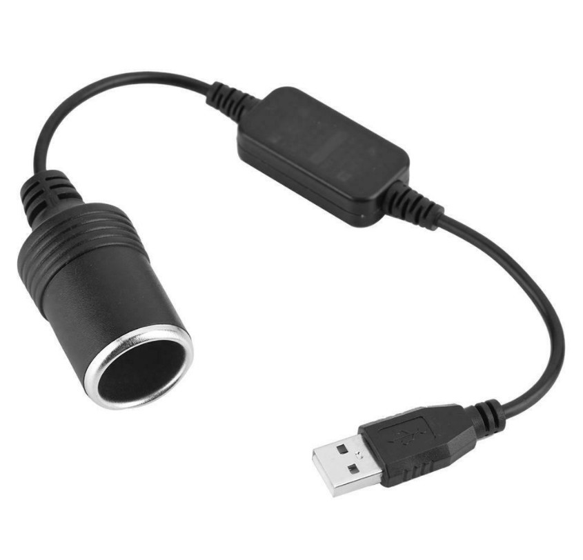USB Port 12V Car Voltage Conversion Line Socket Power Adapter Charger Cable Line