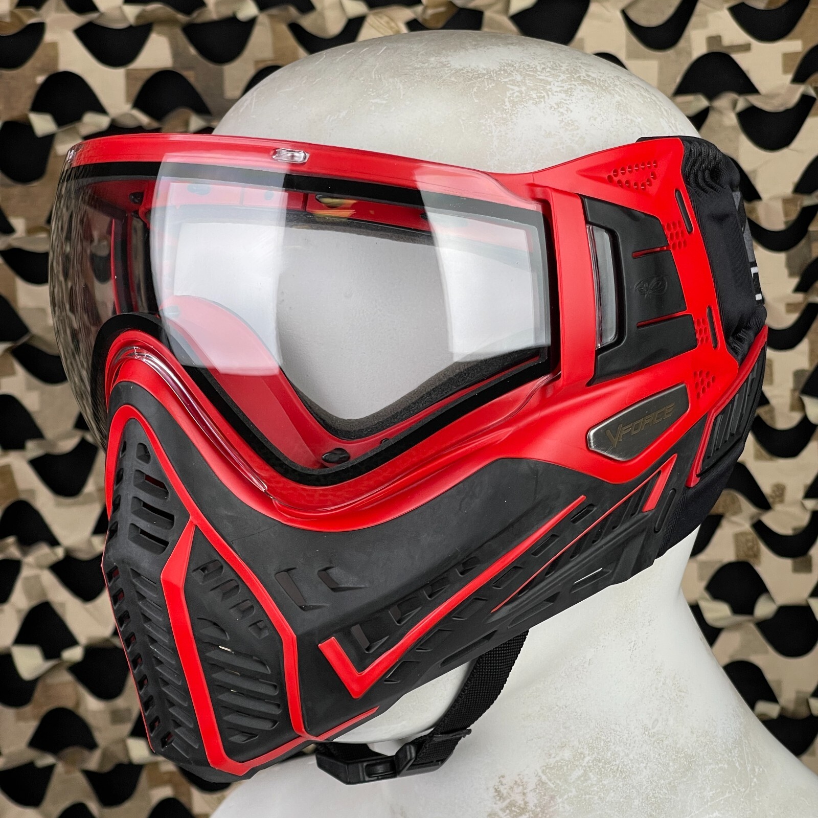 NEW V-Force Profiler 2.0 Paintball Mask - Black/Red - Clear