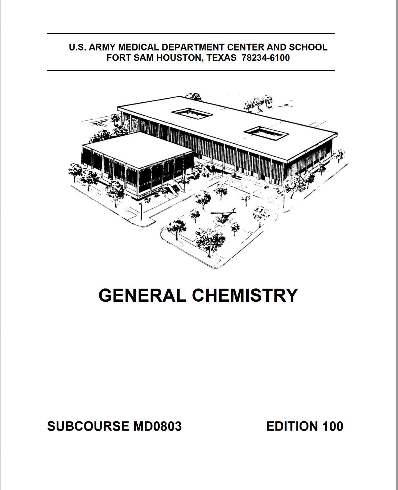 116 Page Army 68Q Pharmacy Specialist GENERAL CHEMISTRY Subcourse Manual on CD