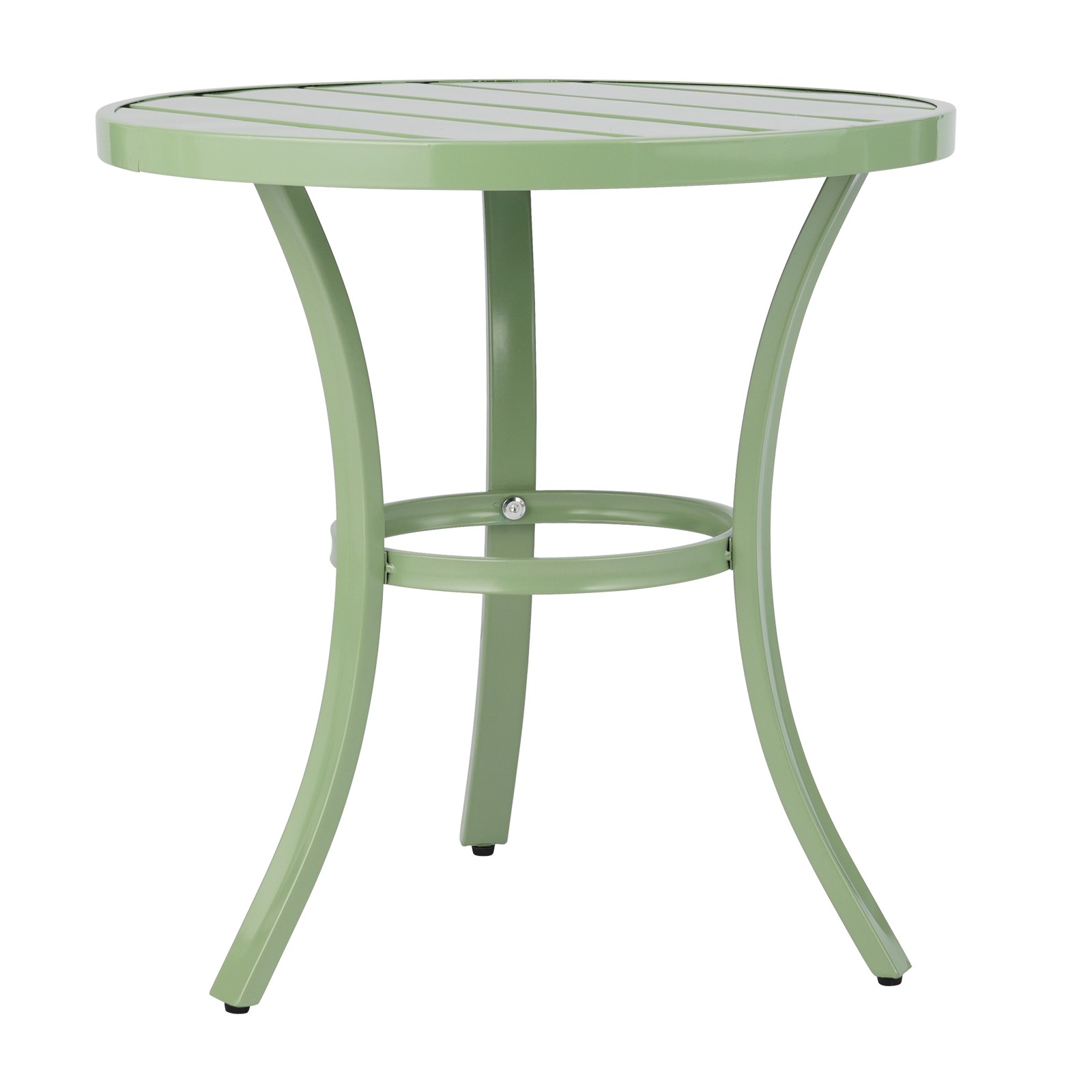 Outdoor Round Side Table, Small Metal Table Patio End Table Coffee Bistro Table