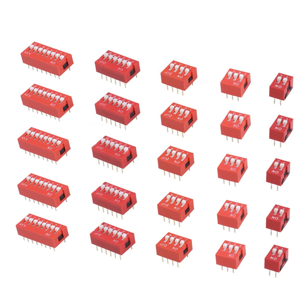 35 Pcs Electronic 2.54 mm Dip Switch Toggle Slide Configuration Coding Switch
