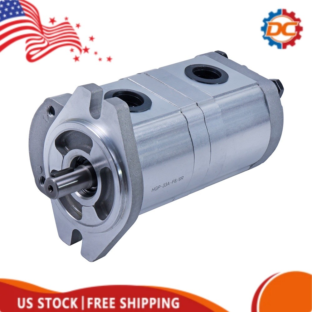 Shaft Diameter 15.87mm Fit Hydraulic Tandem Double Gear Pump HGP-33A-F6/6R New