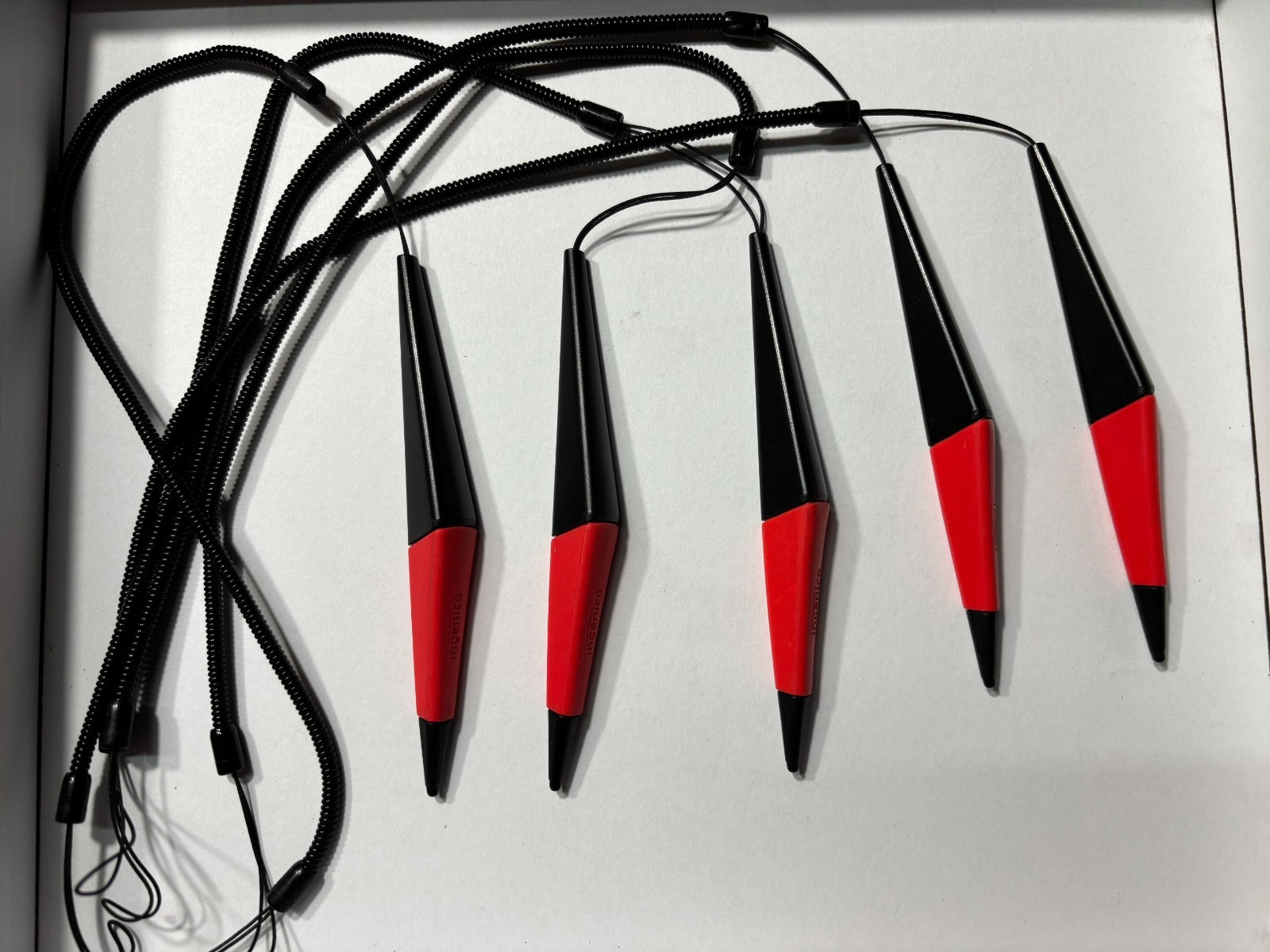 LOT of 5  Ingenico Lane 7000 / 8000 Magnetic Stylus Pen Red Grip great condition