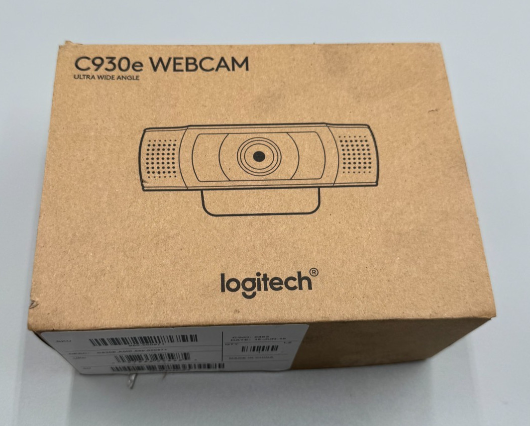 Logitech C930E 30 fps 1080p Video Webcam With Box Exceptional Condition