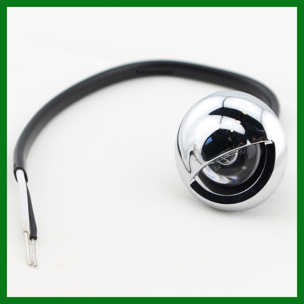 Mini 3/4" Round Grommet Mount Accent Plate Light 1 White LED -Chrome
