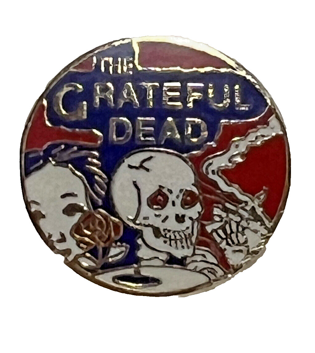 Vintage Grateful Dead Pin Skeleton Smoking From The Closet 1970s
