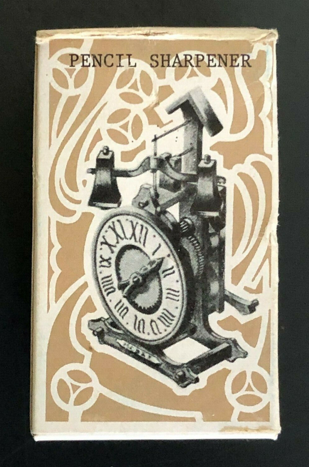 Enseco Clock Pencil Sharpener VTG 1976 Hong Kong Antique Pewter Copper w/Box New