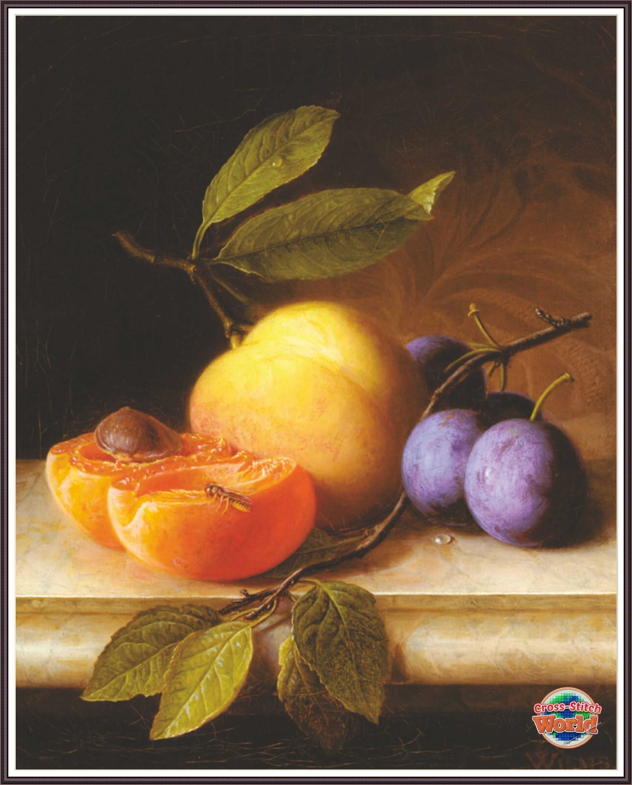 Still Life with Fruits 121 Chart Counted Cross Stitch Pattern Needlework
