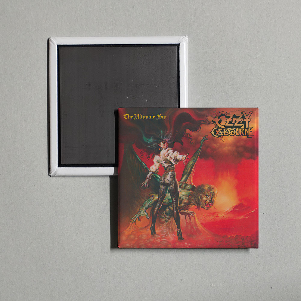 Ozzy Osbourne - The Ultimate Sin Album Cover Locker Fridge Magnet