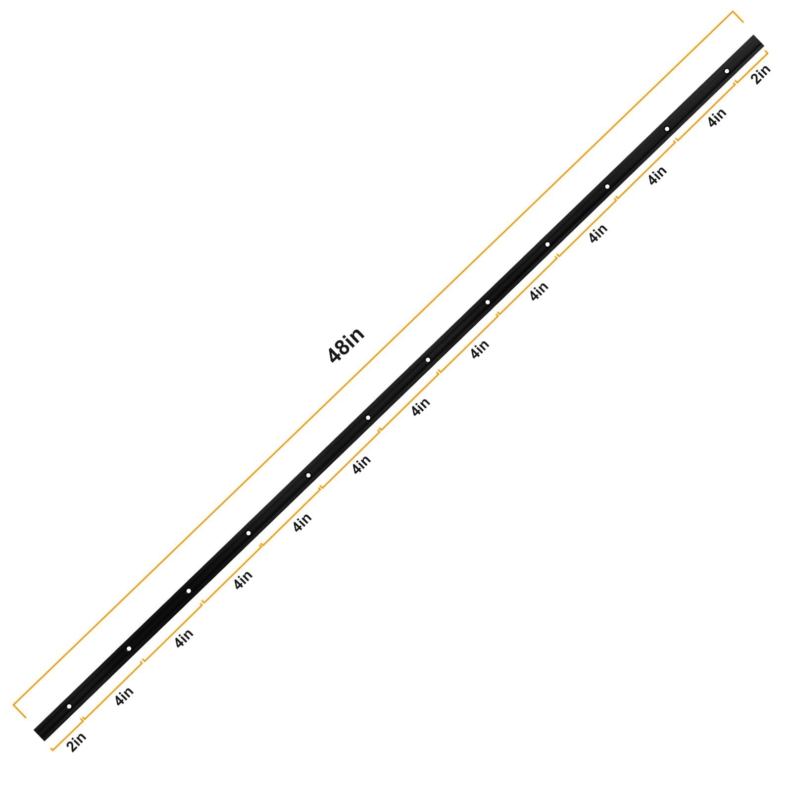 4 PCS 48 Inch Black Universal Aluminum DoubleCut TTrack Woodworking Jig