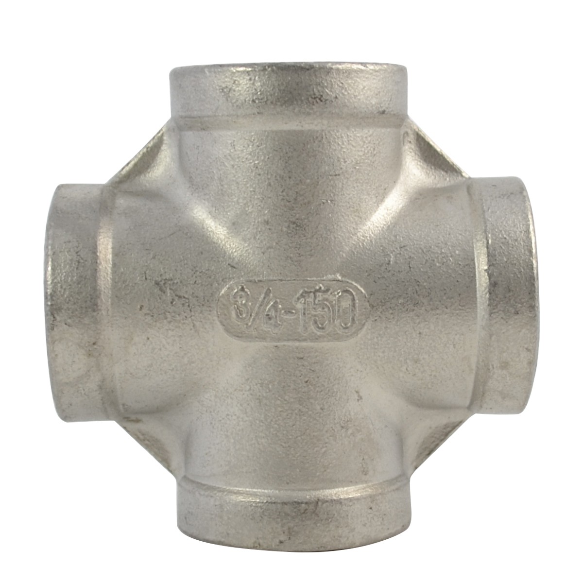 3/4“ Inch NPT 4 Way Female Threaded Cross Coupling SS304 Pipe Fittings connector