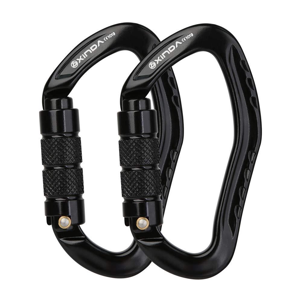 22KN Auto Locking Carabiner Twist Lock CE UIAA Certified for Climbing Hiking